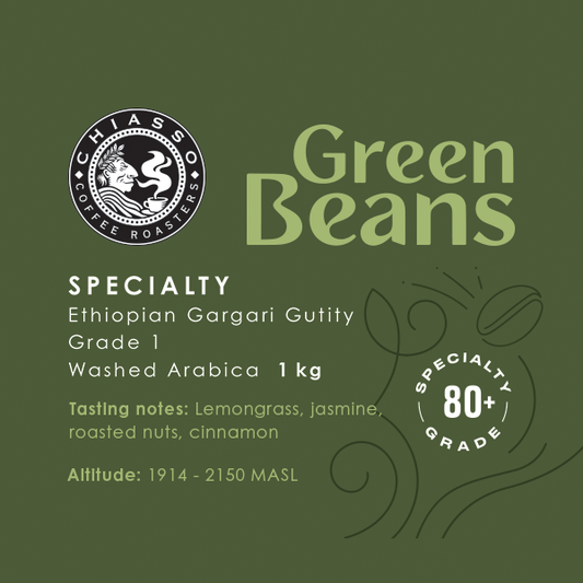 Ethiopian Gutity Gargari Washed Green Coffee Beans 1kg