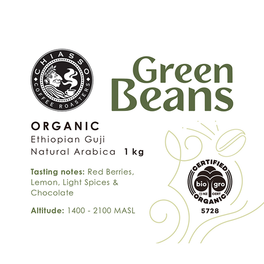 Ethiopian Guji Organic Green Coffee Beans 1kg