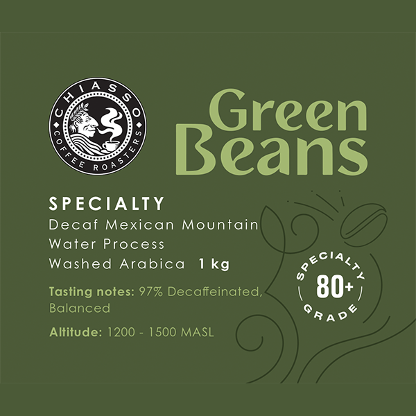 Decaf Organic Green Coffee Beans 1kg