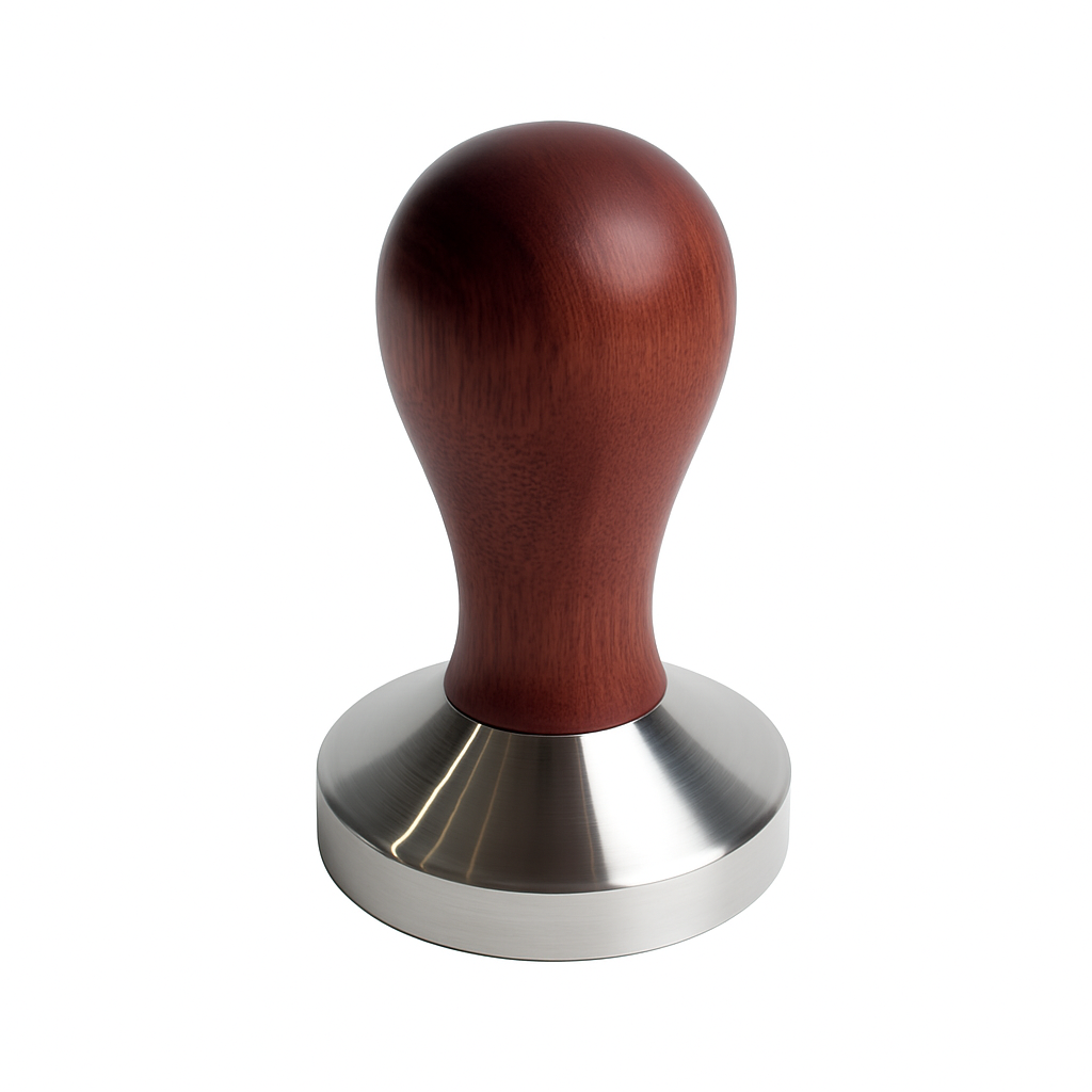 58mm Coffee Tamper – Fits La Marzocco & All E61 Espresso Machines | Wood Handle & Stainless Steel