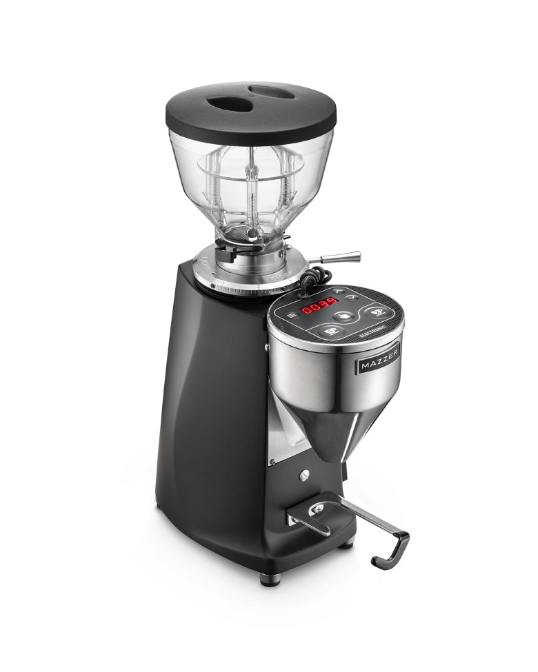 Mazzer Mini Electronic A espresso grinder, alternate view