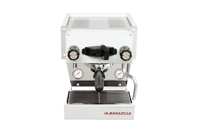 La Marzocco Linea Micra espresso machine in white, front view