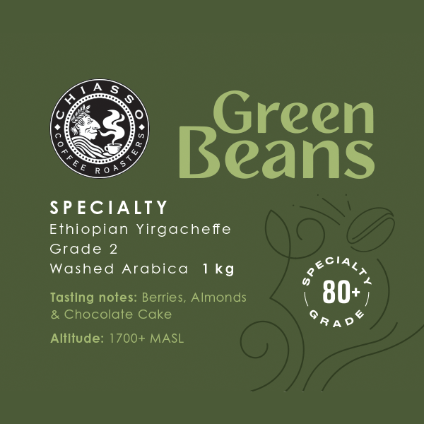 Ethiopian Yirgacheffe Green Coffee Beans 1kg