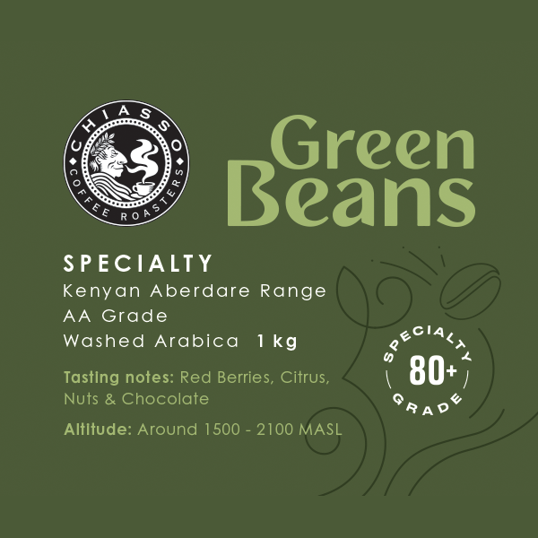 Kenyan Aberdare AA Green Coffee Beans 1kg