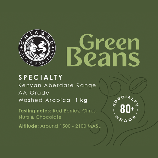 Kenyan Aberdare AA Green Coffee Beans 1kg