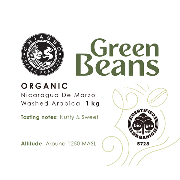 Nicaragua Organic Green Coffee Beans 1kg