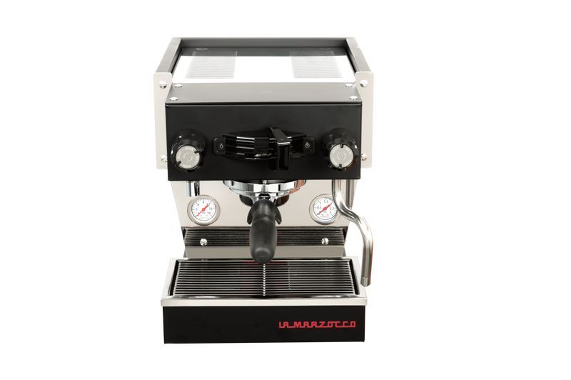 La Marzocco Linea Micra espresso machine in black, front view