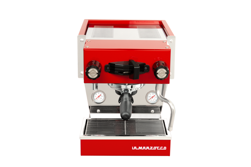 La Marzocco Linea Micra espresso machine in red, front view