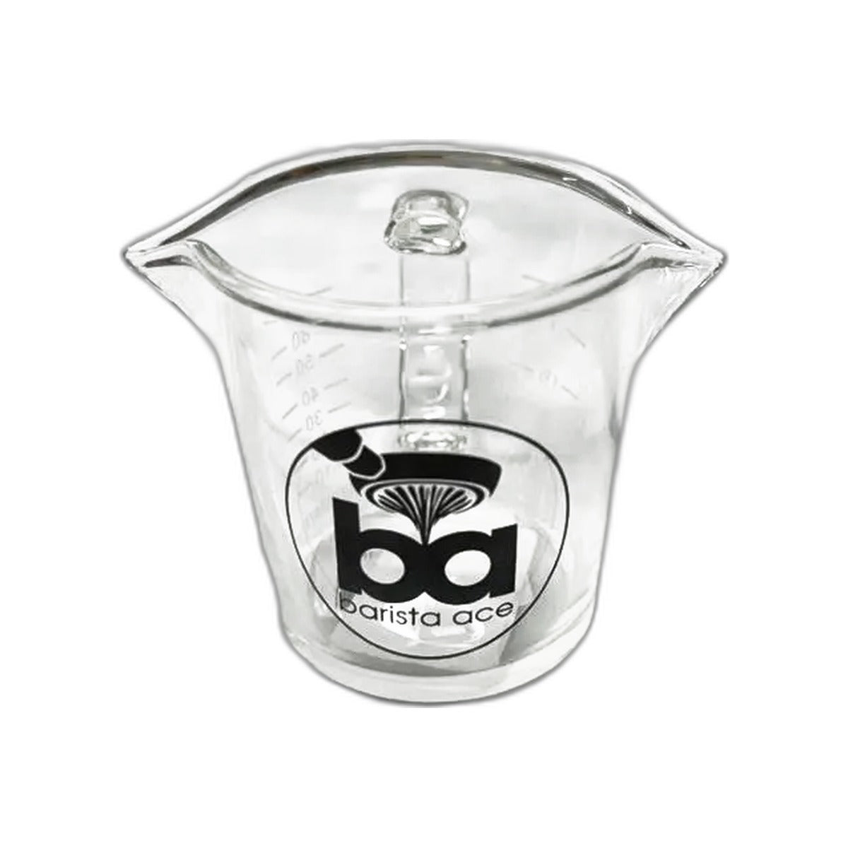 Double spout espresso shot glass, 70ml